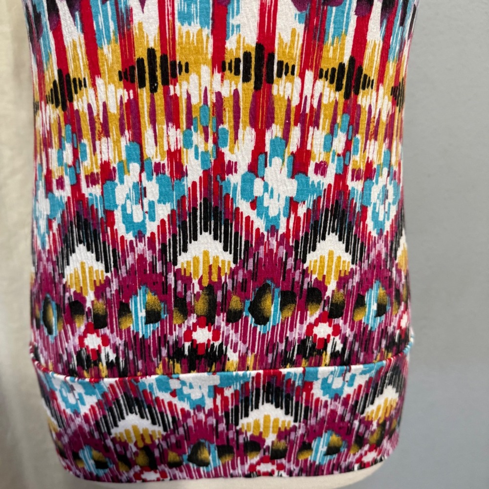 No Boundaries Y2K Multicolor Smocked Boho Tank Top Spaghetti Strap S - Picture 3 of 14